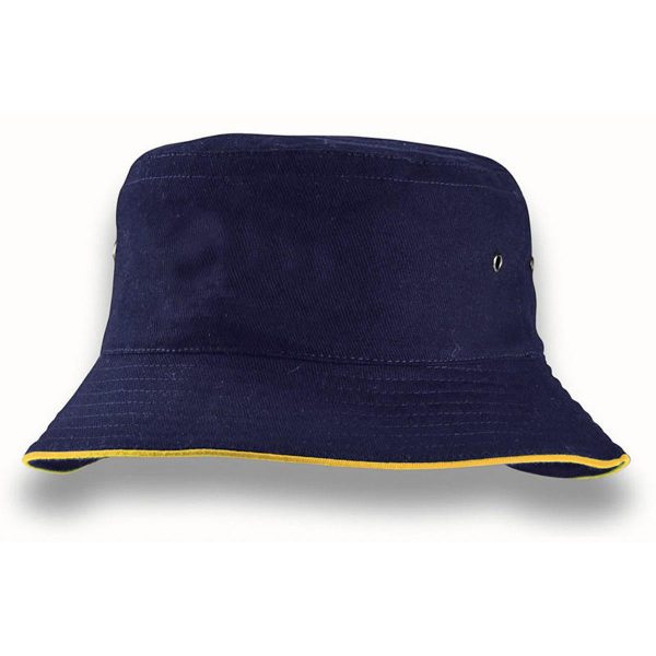 Bucket Hat - Navy Gold