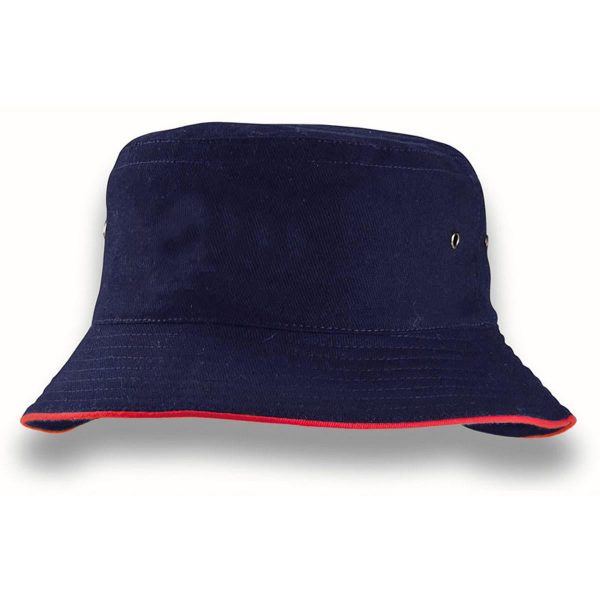 Bucket Hat - Navy Red