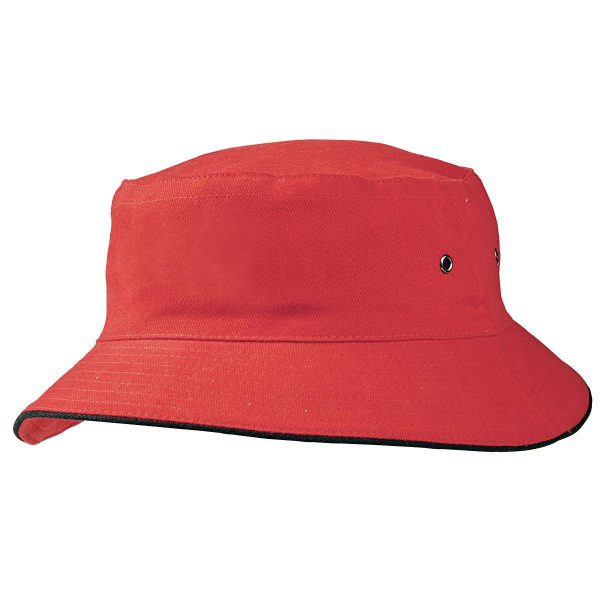 Bucket Hat - Red Black