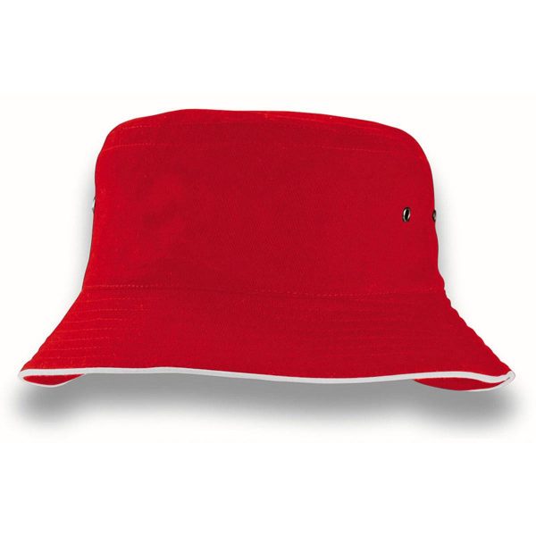 Bucket Hat - Red White