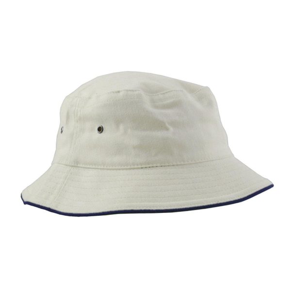 Bucket Hat - White Navy