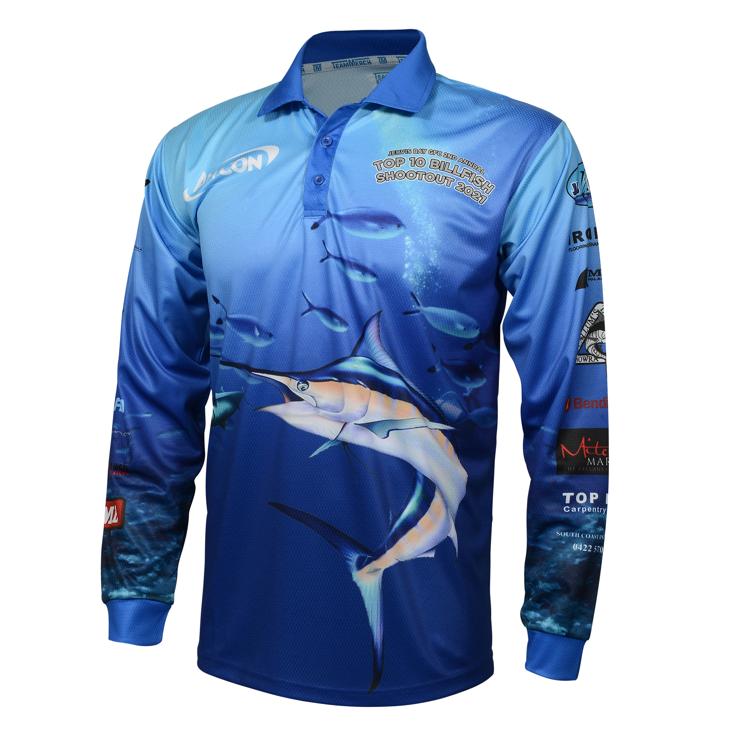Long Sleeve Club Fishing Polo