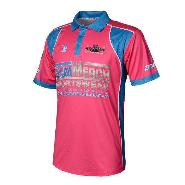 TM1800 Mens Pro Polo Hi Vis Neon Pink