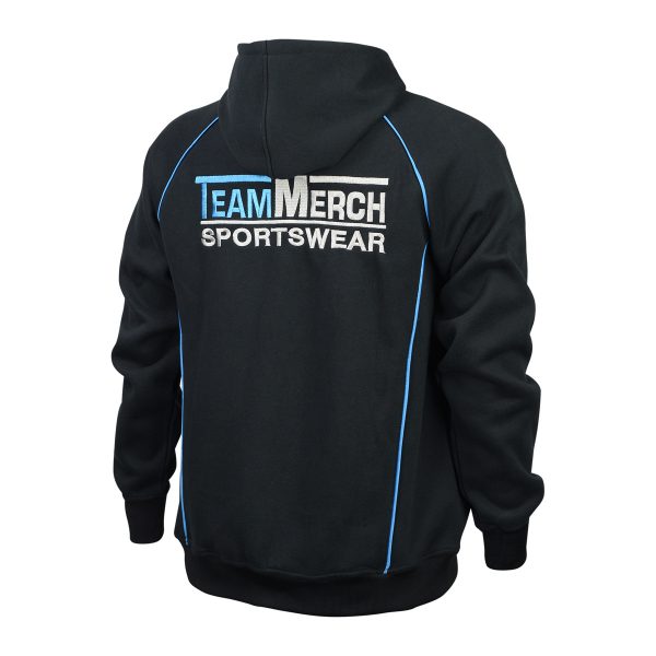 TM1739 Custom Fleece Hoodie With Piping - Full Zip Back