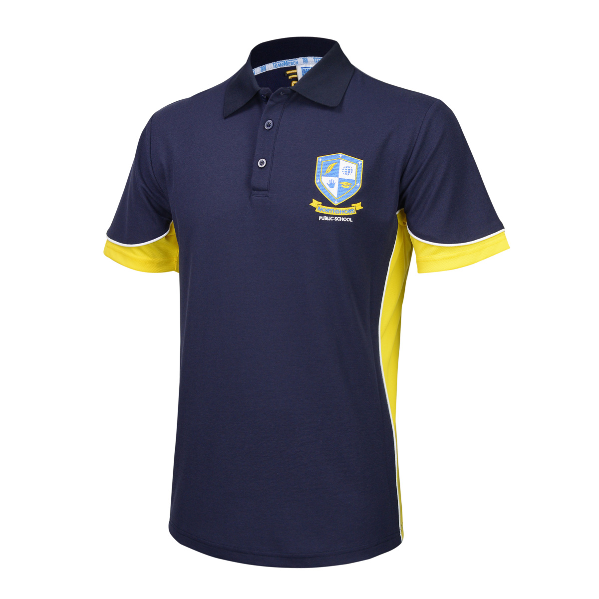 TM1846 CutnSew Wedge Panel Polo with Piping Front TM1846 CutnSew Wedge Panel Polo with Piping Front